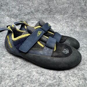 EVOLV Defy Black Rock Climbing Shoes TRAX Mens Size 10 Hook and Loop